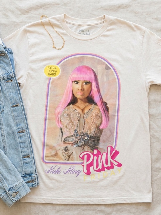 Nicki Minaj Tops - Nicki Minaj Pink Graphic Portrait T-Shirt Women’s Medium